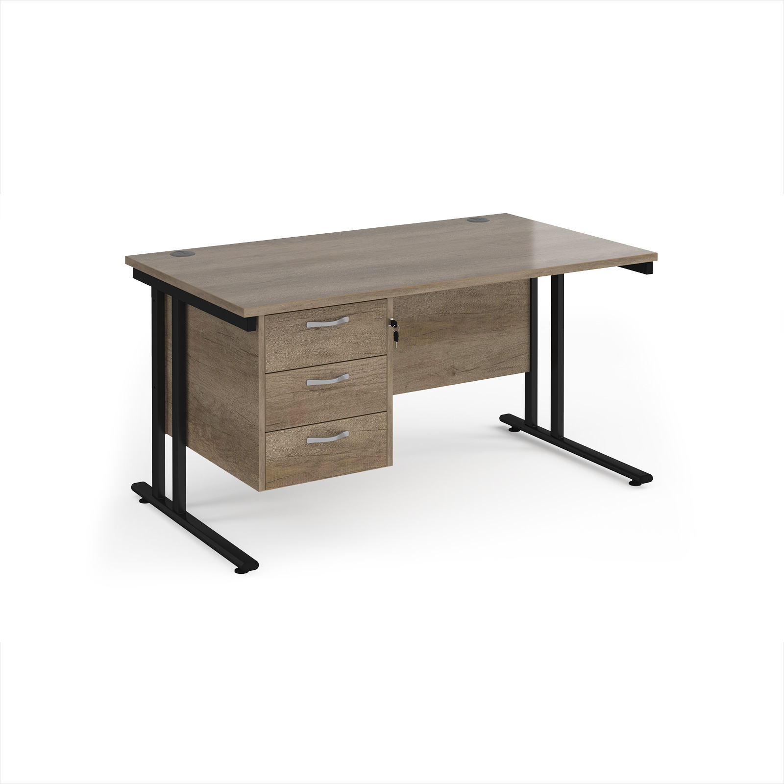 1M25 Single Pedestal Desk - Image 12