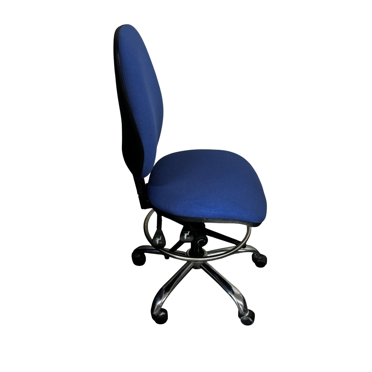 Refurbished Draughtsman Chair - Fabric - Image 4