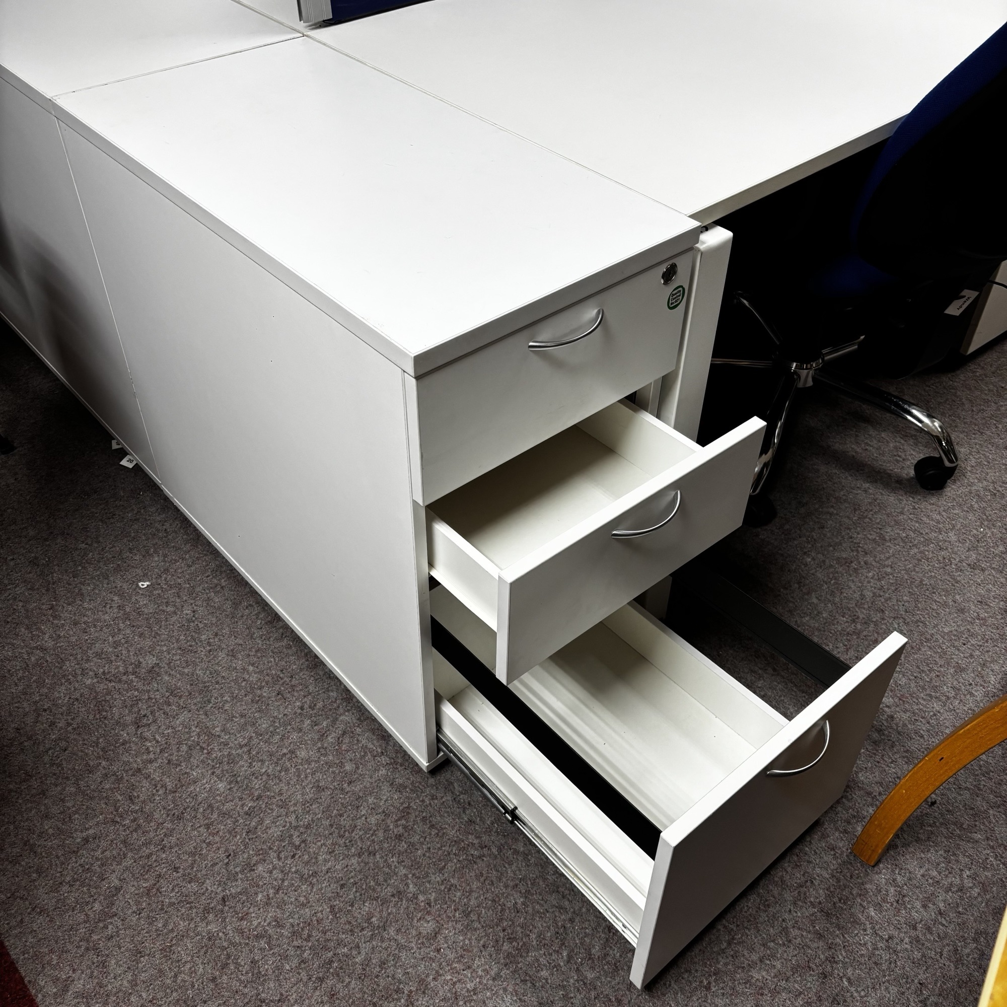 Desk High Pedestal - White - Image 2