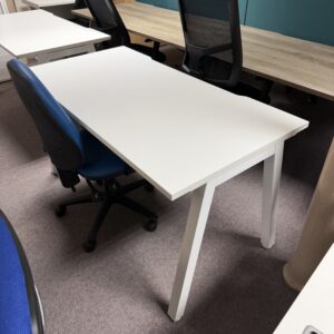 1400 Bench Style Straight Desk - White