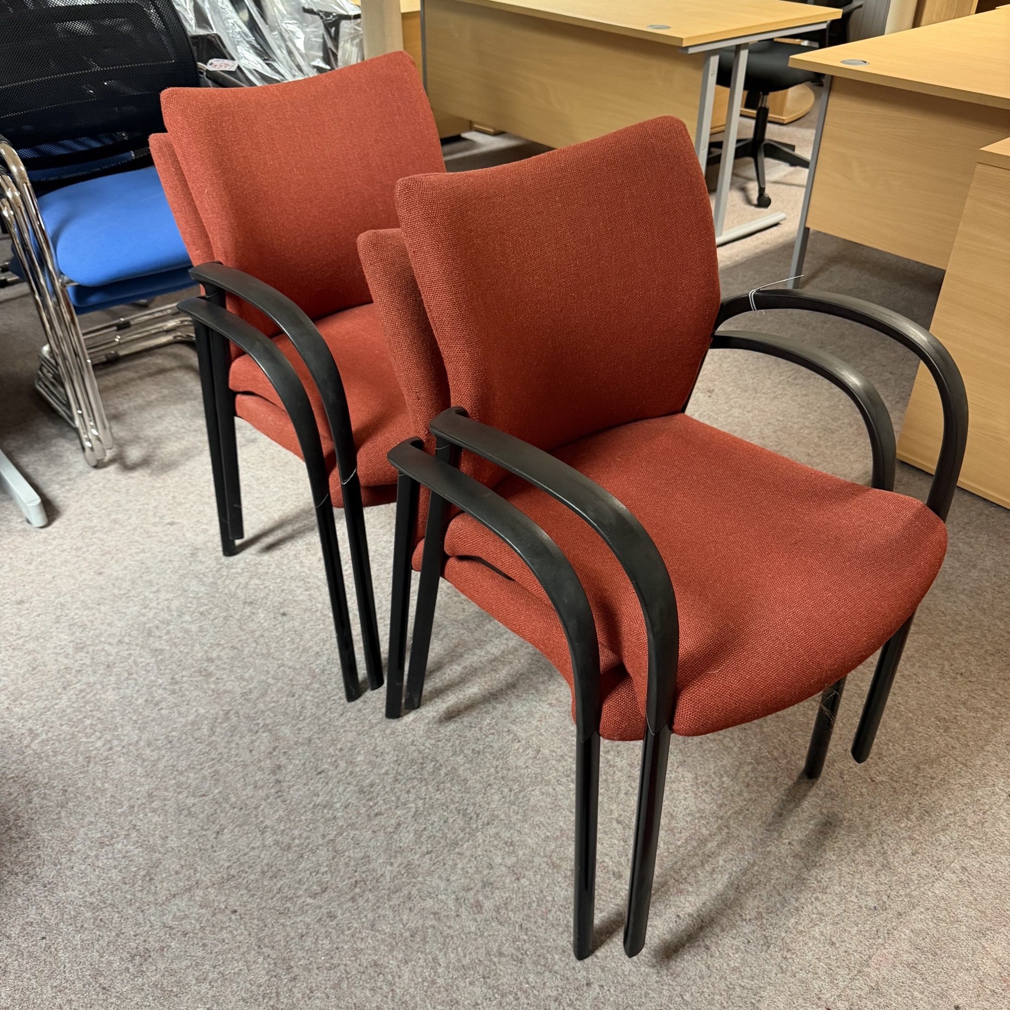 Stacking Reception/Visitor Chair - Burgundy