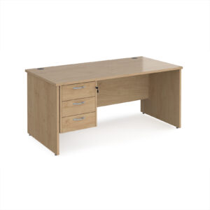 1M25 Panel End Single Pedestal Desk
